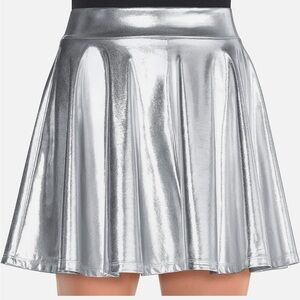 Party City Shimmering Silver Skater Skirt